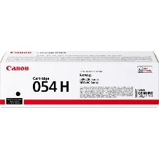 Картридж лазерный Canon 054H BK черный, увеличенной емкости для Canon i-Sensys LBP621Cw, Canon i-Sensys LBP621, Canon i-Sensys LBP623Cdw, Canon i-Sensys LBP623, Canon i-Sensys MF641Cw, Canon i-Sensys MF641, Canon i-Sensys MF643Cdw, Canon i-Sensys MF643, Canon i-Sensys MF645Cx, Canon i-Sensys MF645 3100 стр