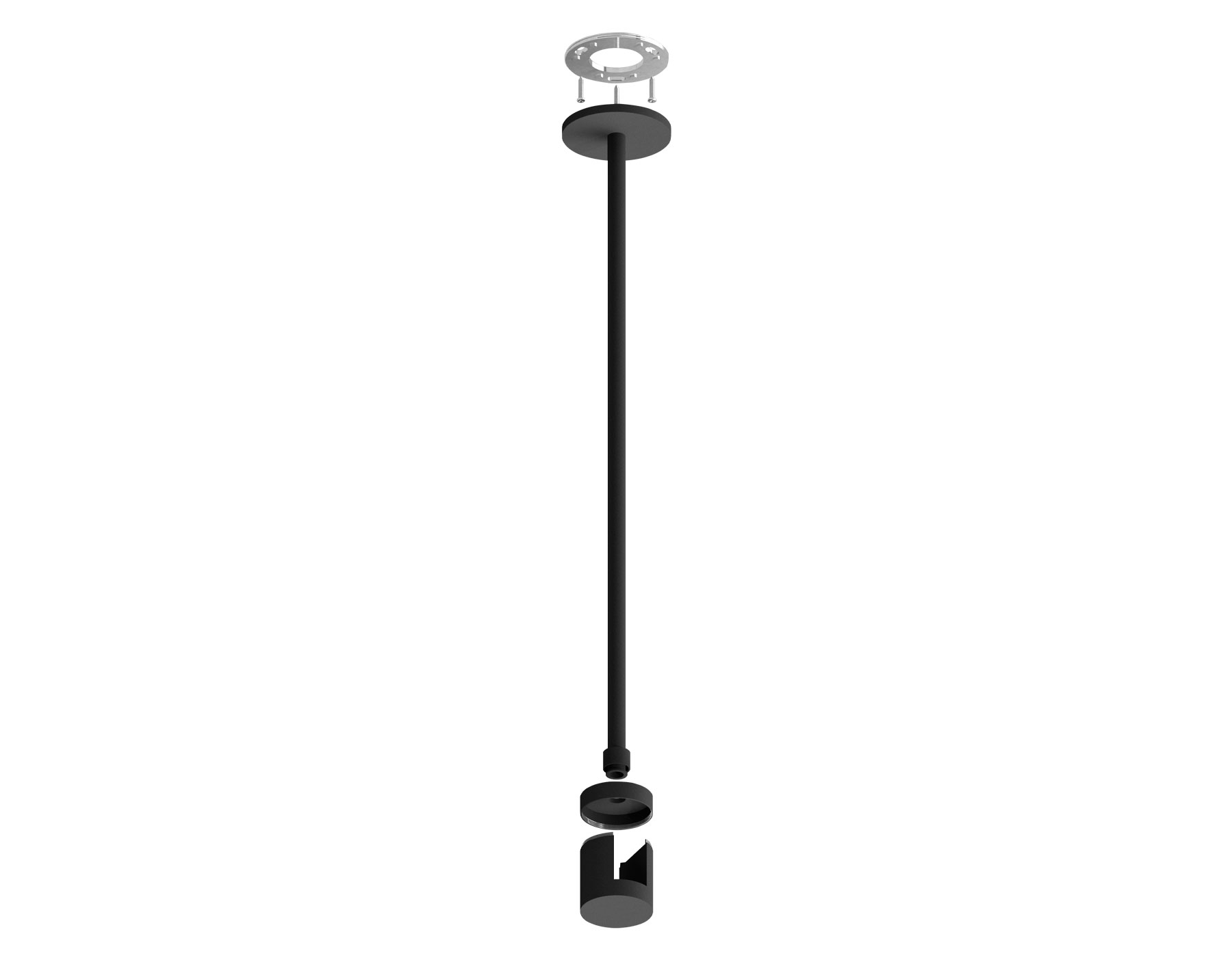 Крепеж накладной A9233 BK черный D20*400mm