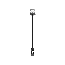 Крепеж накладной A9233 BK черный D20*400mm