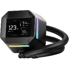 Кулер с водяным охлаждением Deepcool LM420 ARGB Soc-AM5/AM4/1200/1700/1851 черный 4-pin 25.2dB Al LCD 2176gr Ret (R-LM420-BKDMMC-1)