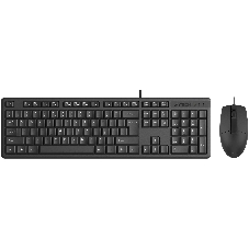 Комплект клавиатура+мышь A4Tech KR-3330S проводной, USB, 1200 DPI, чёрный