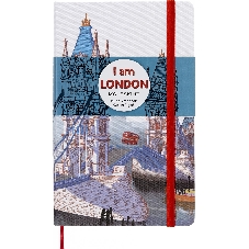 Блокнот Moleskine LIMITED EDITION I AM LONDON LEQP060IAMLO Large 130х210мм, 240 страниц, слоновая кость страницы линейка, твердая обложка, белый