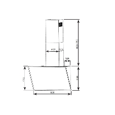 Вытяжка наклонная Centek CT-1829-60 черный, 60 см, 1000 куб. м/ч, 55 дБ