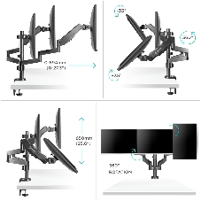 Кронштейн (держатель) ONKRON G280 для трех мониторов 13