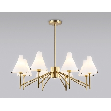 Люстра Ambrella light LH57135/8 BS/FR латунь/белый матовый E14/8 max 40W D800*650