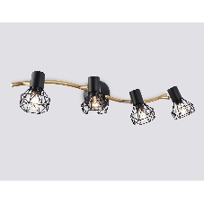Светильник Ambrella light TR8658/4 BK/GD черный/золото E14/4 max 60W 750*100*185
