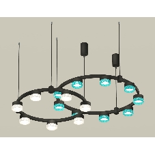 Светильник Ambrella light XR92091300/16 SBK/BL/CL черный песок/голубой/прозрачный GX53 (A9209, C9242, C9238, N8488, N8480)