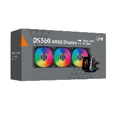 Система охлаждения Water Cooling System PCCooler DS360 Display BK (310W, 360мм, LED, Black, ARGb Pump/Fans: 3x120мм, 90.56CFM, 39.8dBA, 2500RPM/Pump height 65мм, 15dBA, 2600RPM, Rad thickness 27мм/S: 1851, 1700, 1200, 115X, AM5, AM4)