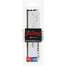 Оперативная память Kingston Fury Beast, DDR5, 32Gb (1x32GB), 6000MHz, CL36, DIMM, с радиатором, белый