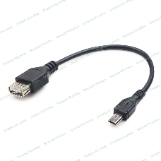 Кабель USB2.0 OTG Cablexpert A-OTG-AFBM-03 USBAF/MicroBM, 0.15м, удлиненный разъем micro USB - 9мм, пакет