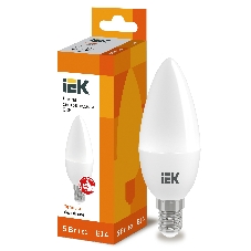 Лампа cветодиодная Iek LLE-C35-5-230-30-E14 ECO C35 свеча 5Вт 230В 3000К E14 IEK