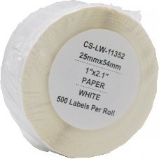 Этикетки Cactus CS-LW-11352 сег.:54x25мм черный белый 500шт/рул Dymo Label Writer 450/4XL