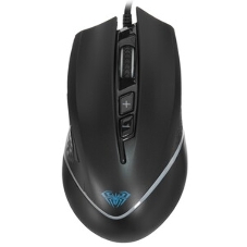 Мышь проводная AULA F805 черный, 6400 dpi, USB, кнопки - 7