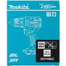Дрель-шуруповерт Makita DHP490Z аккум. патрон:быстрозажимной