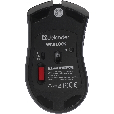 Мышь беспроводная Defender Warlock GM-709L черный, 2400 dpi, радиоканал, USB, кнопки - 8