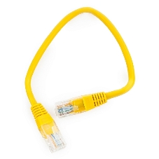 Патч-корд UTP Cablexpert cat.5e, 0.25м, литой, многожильный, желтый