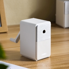 Точилка для карандашей механическая Deli 71160White, 1 отверстие, пластик, белый