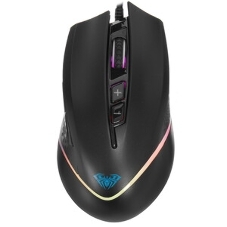 Мышь проводная AULA F805 черный, 6400 dpi, USB, кнопки - 7
