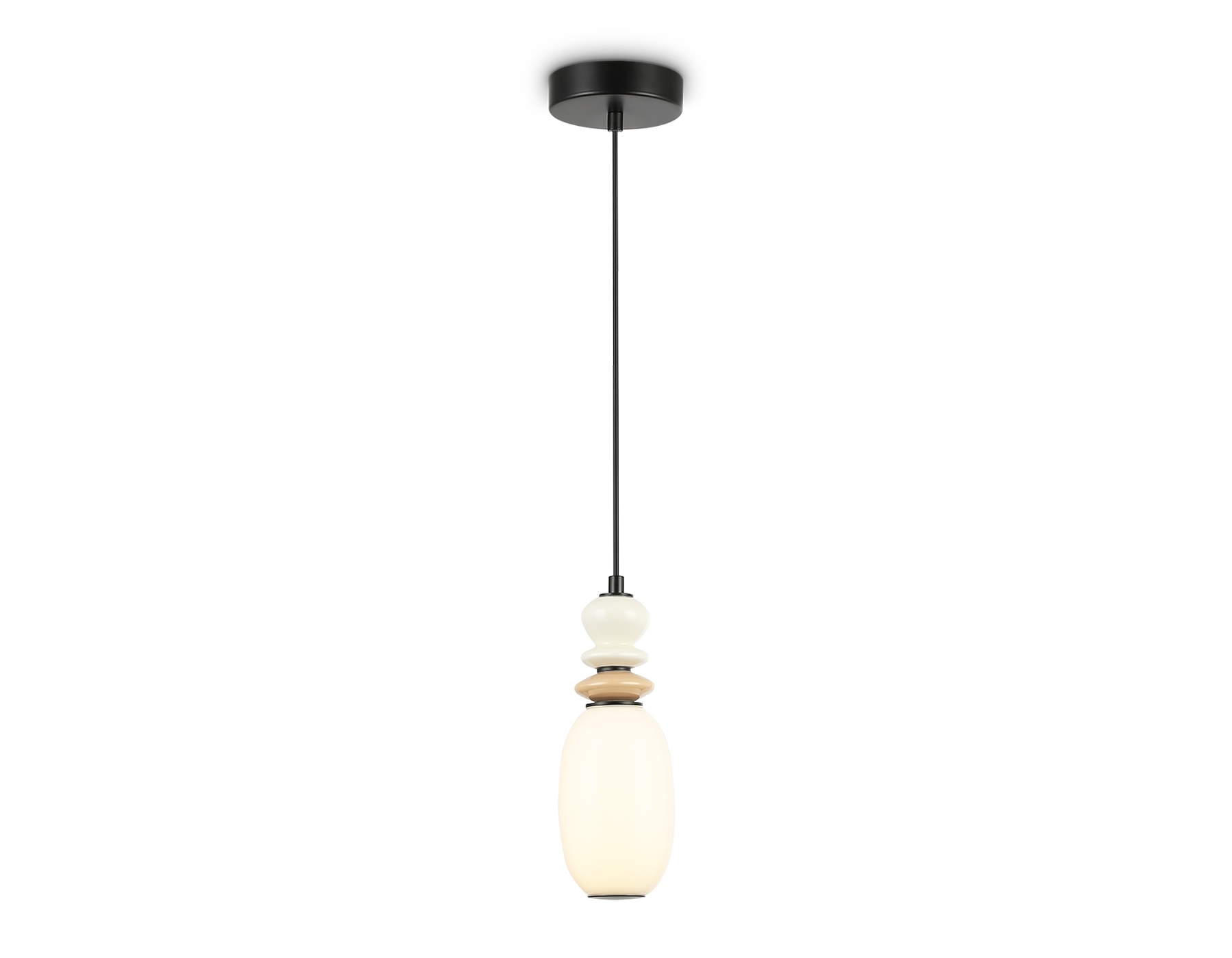 Светильник Ambrella light LH53141 BK/WH черный/белый 6W 3000K D120*1520