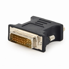 Переходник DVI-VGA Cablexpert A-DVI-VGA-BK, 29M/15F, черный, пакет