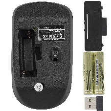 Мышь беспроводная Crown CMM-336W черный, 1600 dpi, радиоканал, USB, кнопки - 4
