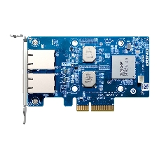 Сетевая карта QNAP QXG-10G2T Dual-port BASET 10GbE network expansion card; low-profile form factor; PCIe Gen3 x4
