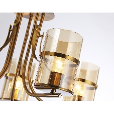 Светильник Ambrella light TR3222/5 GD/TI золото/янтарь E27*5 max 40W D540*300