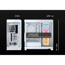 Корпус Corsair iCUE Link 4500X LX-R RGB White, Midi-Tower, белый, 3 x 120 мм