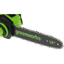 Цепная пила аккумуляторная GreenWorks GD24CS30K4, 24V, 30 см, бесщеточная, c АКБ 4 А·ч и ЗУ (2007007UB)