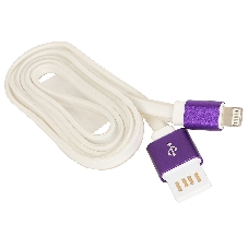 Кабель Gembird USB 2.0 Cablexpert AM/Lightning 8P, 1м, силиконовый шнур, разъемы фиолетовый металлик, пакет