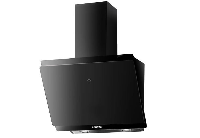 Вытяжка Centek CT-1830-60 Black <наклонная> ширина 60 см, 1000 м3/час (233 Вт), 3 скор, LED, сенсор