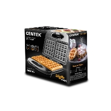 Вафельница Centek CT-1447,800 Вт. ВЕНСКИЕ ВАФЛИ анти пригарное покрытие, нагрев до 220 гр (в уп. 8 шт)