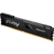 Оперативная память Kingston Fury Beast, 8GB (1x8GB), DDR4, 3200MHz, CL16, DIMM, с радиатором, черный