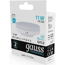 Лампа светодиодная Gauss LED Elementary GX53 11W 830lm 4100K 1/10/100 0