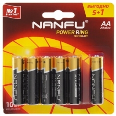 Батарейка щелочная AA Nanfu LR6 3B(3x1B) (3шт.)