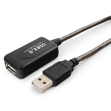 Кабель-удлинитель USB2.0 активный Gembird/Cablexpert UAE-01-5M, AM/AF, 5м