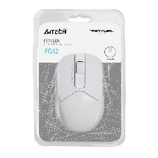 Мышь беспроводная A4Tech Fstyler FG12 белый, 1200 dpi, радиоканал, USB, кнопки - 3