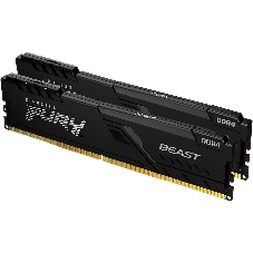 Оперативная память Kingston Fury Beast, DDR4, 32GB (2x16GB), 3200MHz, CL16, DIMM, с радиатором, черный