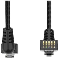 Патч-корд Vention прямой UTP cat.6a, RJ45 угол 90 - 2м. черный