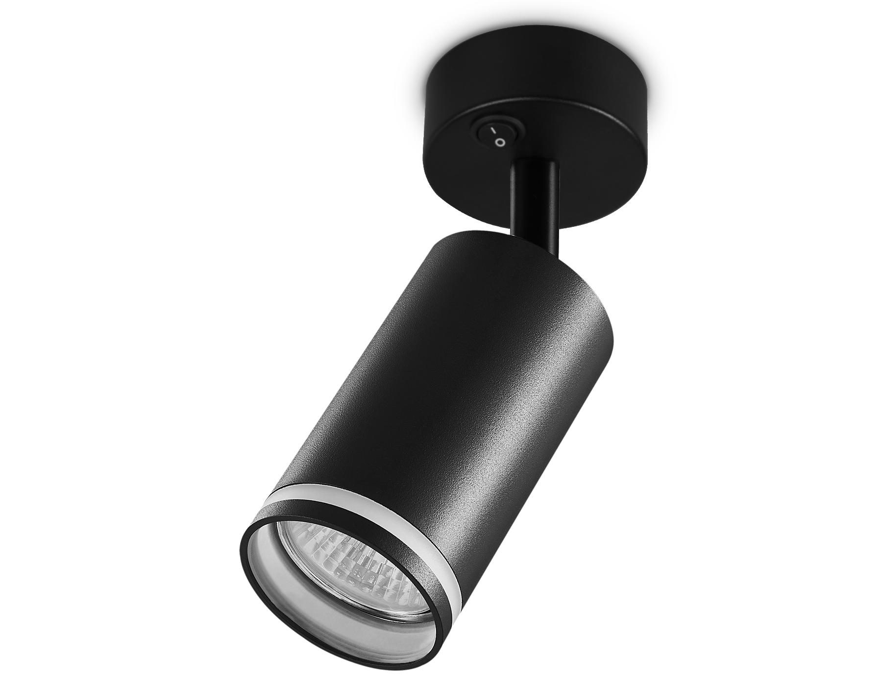 Накладной спот с выключателем Ambrella light TA121 BK черный GU10 max 12W D70*164*D55