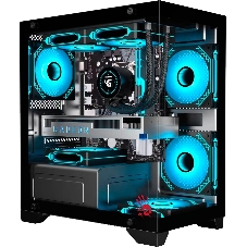 Компьютерный корпус Bloody BD-CC103 черный без БП mATX 7x120мм 1xUSB 2.0 1xUSB 3.0 audio bott PSU