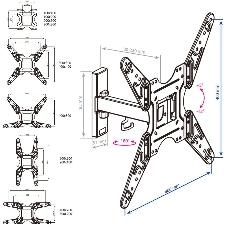 Кронштейн KROMAX OPTIMA-413 черный 20