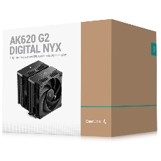 Кулер для процессора DEEPCOOL AK620 G2 DIGITAL NYX LGA1851/1700/1200/115X/AM5/AM4 (8шт/кор, TDP 260W, PWM, DUAL Fan 120мм, 6 тепл. трубок, Copper Base, черный) RET (R-AK620G2-BKNNMN-GJD-1)