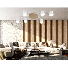 Потолочный светильник Ambrella light FL51755/6 WH/GD белый/золото GX53/6 max 12W 870*570*110