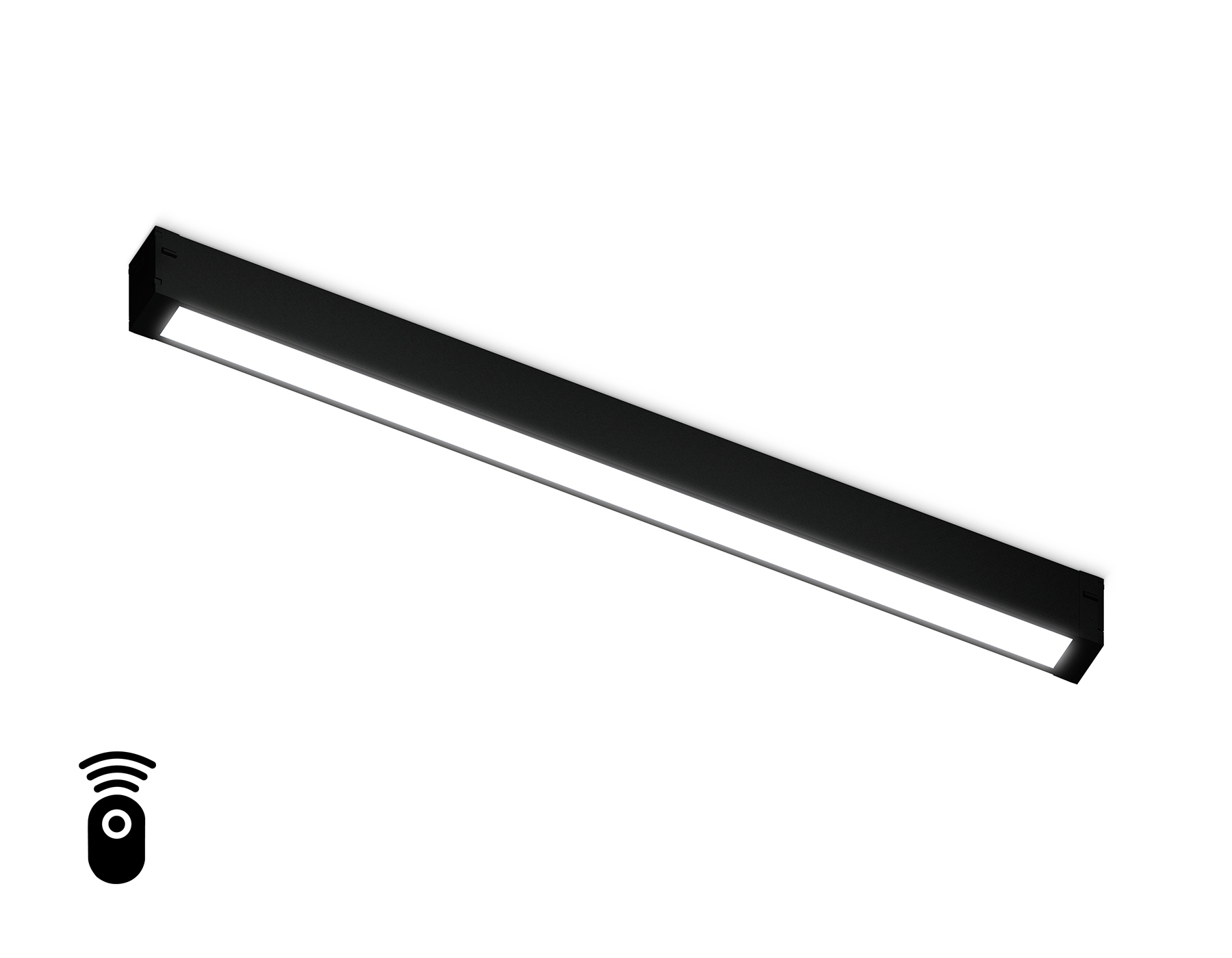 Управляемый светодиодный светильник для шинопровода Magnetic Ambrella light GL1282 BK черный IP20 18W 3000K-6400K 220V 120° 452*25*42 (Без ПДУ)