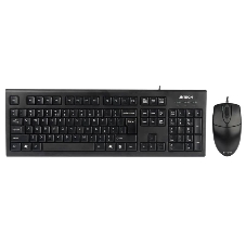 Комплект клавиатура+мышь A4Tech KR-8520D проводной, USB, 1200 DPI, чёрный