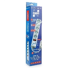Сетевой фильтр POWER CUBE 1,9 м.* 5 розеток, серый
