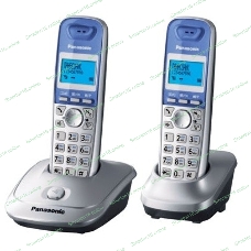 Телефон беспроводной (DECT) Panasonic KX-TG2512RUS (серебристый) Доп трубка в комплекте,АОН, Caller ID,спикерфон на трубке,полифония