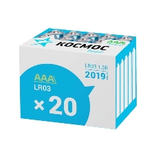 Элемент питания Космос алкалиновый AAA/LR03 (уп.20шт) Элемент питания Космос алкалиновый AAA/LR03 (уп.20шт)