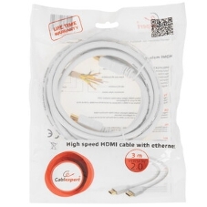Кабель Cablexpert HDMI CC-HDMI490-10, 19M/19M, v2.0, медь, позол.разъемы, экран, угловой, 3м, черный, пакет